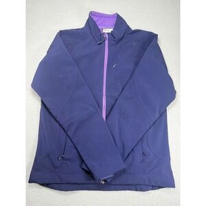 Double Diamond Womens Softshell Jacket Purple‎ Fleece Lined Full Zip M